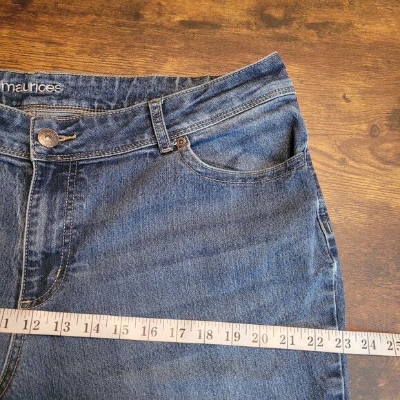 Maurices Jeans 22 S High Rise Relaxed Bootcut Medium Light Wash Stretch Western - Picture 6 of 10
